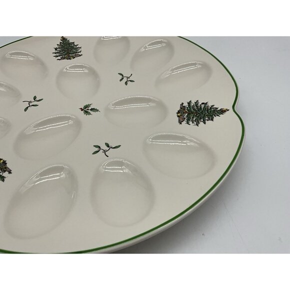 Spode Christmas Tree Devilled Egg Platter/Plate Christmas Serveware, Holiday - Picture 10 of 15